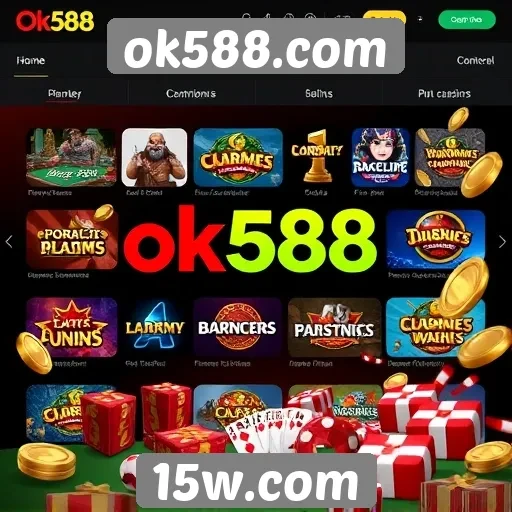 Opções de jogos disponíveis em ok588.com